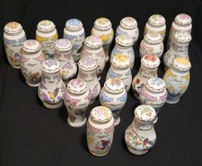 Lenox Birds and Blossoms 23 Porcelain Spice Jar Set 1994 Vintage Rare picture