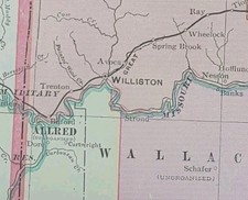 Vintage 1905 NORTH DAKOTA Map 22