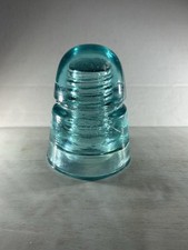 Antique Brookfield CD 145 Ice Blue Insulator Beehive Light Aqua c.1895-1915 picture