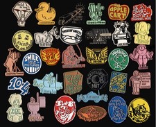 32x Lot CB Radio Lingo Vtg Rubber Truck Trucker Fridge Magnet Novelty '70s picture