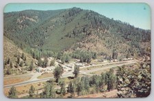 Saltese Montana Aerial View Highway 10 Bitterroot Range Postcard picture