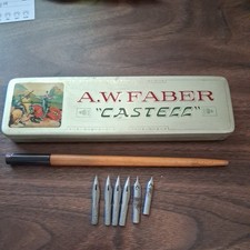 Vintage A. W. Faber Castell Original Metal Pencil Case, 1900's picture