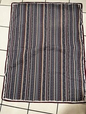 Vintage Americana Quilted Blanket with Stripe Floral Pattern and Ruffle Trim picture
