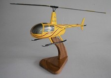 R-44 Clipper II Barossa Robinson Helicopter Mahogany Wood Model Small New picture
