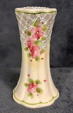 Hand Painted Porcelain Victorian Hat Pin Holder Moriage Florals picture