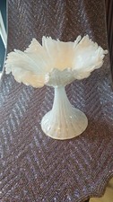 Vintage Alfredo Barbini Aventurine Pedestal Bowl Italy 1960s Hand Blown  Murano picture