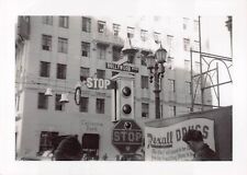 Old Photo Snapshot Hollywood Blvd California Bank Rexall Drugs #23 Z37 picture