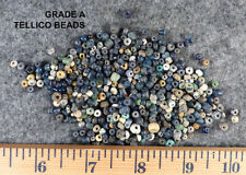 10 Original Tellico Plains Grade A Trade Beads Cherokee Blue Venetian Glass 1700 picture