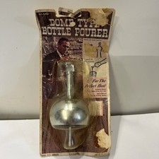 Vintage Irvinware Dome Type Bottle Pourer Chrome Plated Brass W. Germany 1971 picture
