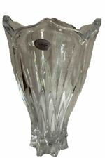 Gorham Lotus Full Lead Crystal Vase 9.75” Made in Germany w/sticker & Box VTG picture
