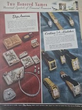 1952 Elgin American compacts jewelry Certina men's ladies watches Ad picture
