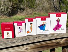 Hallmark Keepsake Christmas Ornaments Lot of 5 Barbie Frozen Mermaids Fairies picture