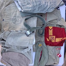 Lot of 8 Vintage 1950s Boy Scouts of America BSA Uniform shorts pants caps READ picture