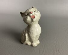 Beswick Laughing Cat #2101 England Gray Porcelain Figurine 2101 Vintage Marked picture