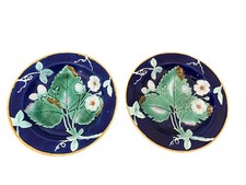 Wedgwood Majolica Dish with Strawberries on a Cobalt Ground 7 3/4” picture