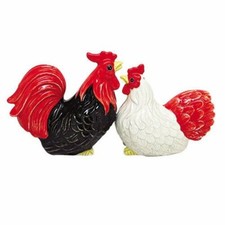Rooster and Hen Attractives Salt Pepper Shaker Made of Ceramic picture