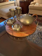 Vintage Leonard Genuine Pewter Weighted Wine Goblets Chalices Pair Set of 2 picture