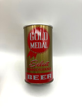 Sharp 12oz * GOLD MEDAL * Select SS 60's LIFT RING Tab Beer Can Gold Medal Penn. picture