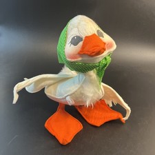 Vtg Annalee 1982 Duck Felt Collectible Doll Original White Orange Green USA 11