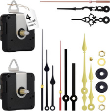 32Mm Long Shaft Clock Mechanism Replacement with 4 Sets of Clock Hands, Silent S picture