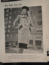 1946 Women's Jackie Coat Halle Bros. Cleveland Ohio vintage fashion  Ad  picture