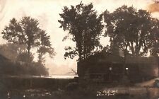 Postcard 1910's View of The Old Mill Trees House Nature Pub Ralph Blood RPPC picture