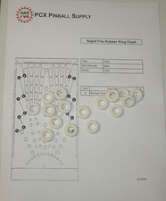 1982 Bally Rapid Fire Pinball Machine Rubber Ring Kit picture