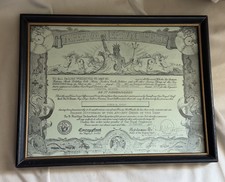 1969 USS Hornet CVS-12 Original Shellback Certificate LT George Hurley Framed picture