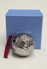 Wedgwood Christmas 1081142 Fluted Silver Ornament Collectible picture