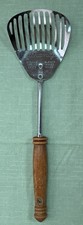 Vintage Ekco Kitchamajig Wood Handle Kitchen Tool Slotted Spoon/Spatula USA picture