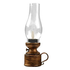 Vintage Retro LED Hanging Lantern Oil Lamp Battery-Operated Waterproof Decorativ picture
