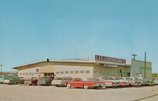 C S Livestock Commission Co Restaurant Norton KS 1950-1960s Autos postcard KP5 picture