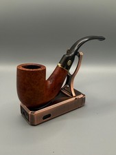 Vintage GBD New Era 9666 Tobacco Pipe Smooth Briar Bent Billiard London England picture