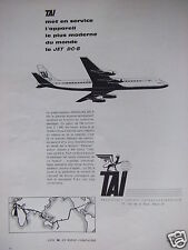 1960 TAI INTERCONTINENTAL AIR TRANSPORT JET DC-8 ADVERTISING - ADVERTISING picture