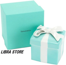 TIFFANY & CO Mini Blue Bow Trinket Gift Box Porcelain EX delivery from Japan picture