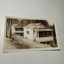 Vintage Real Photo Postcard Rppc Fish Haven Lake Ozark Missouri Fishing Cabins picture
