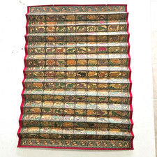 Vintage Indian Folk Art Hand Cut Painted Wood Animal Accordion Wall Hanging picture