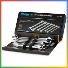 Super Thin Open End Wrench Set Metric 7 Pc 6 to 19mm For Tight Spaces picture