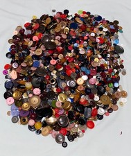 4 Lbs VTG Antique Buttons Huge Mixed Lot All Kinds Craft Sewing Collectible picture