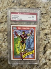 IRON MAN 1990 Impel Marvel Card #42 GRADED 10 MINT🔥 picture