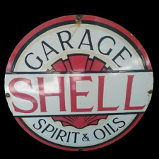 PORCELIAN SHELL ENAMEL SIGN SIZE 30X30 INCHES DOUBLE SIDED picture