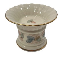 Lennox Nature Impressions Drifting Leaves Porcelain Pillar Candle Holder picture