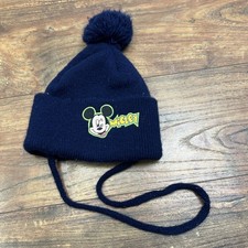 Vintage 1990s Mickey Mouse Disney Knit Beanie Stocking Cap Hat Infant Baby picture