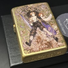 Zippo Final Fantasy 10 Ⅹ Yoshitaka Amano Water Warrior Gold Japan Game picture