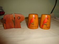 2 Sets Vintage Wooden Salt and Pepper Shakers-Kitchen-Dinning-(T) picture