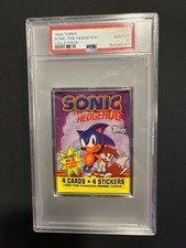 Sonic The Hedgehog 1993 Topps CELLO PACK PSA 10 Gem Mint New Case picture