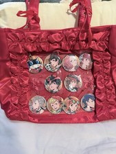 Persona 5 Special Big Band Concert Themed Ita Bag / Red Ita Bag & Can Badge Set picture