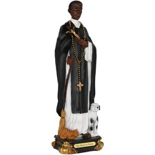 San Martin de Porres 13”  Saint Martin De Porres Resin Statue picture