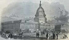 1870 Vintage Magazine Illustration Capitol At Washington D C picture