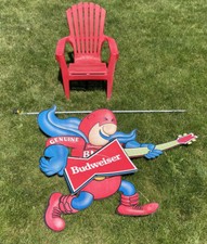 Vintage Budweiser Bud man Cardboard Cutout Beer Sign Display picture